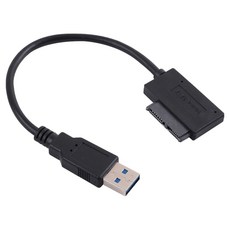컴스 USB 컨버터 USB 3.0 M to Slimline SATA 꺾임 슬림 SATA 15cm, 1개, 상세페이지 참조