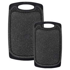 bella cuisine 防滑方形雙面黑色大理石砧板兩件組, 1套, 小(S) + 中(M)