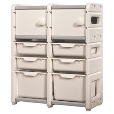 lilikoko 哩哩摳摳 1號收納架, 4層, 組合3 暮雲灰