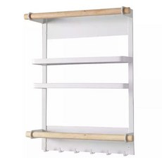 小麥購物 多用途磁鐵置物架 L1114, 白色, 1個