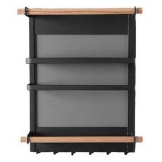 小麥購物 多用途磁鐵置物架 L1114, 黑色, 1個