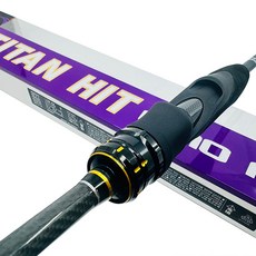 FISHING MATE Titan Hit 鈦金屬紡車竿 白帶魚天秤 重鉛釣組 槍烏賊 釣竿 紡車 S602MTC, 黑金色