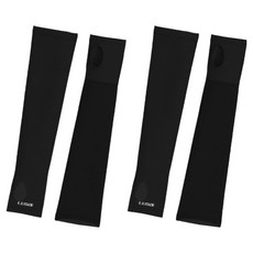 LUDIS 男女通用戶外防UV涼感袖套2件組 LUPDUA01, 2個, 黑色