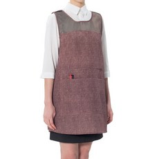 예경 전면 지퍼 포켓 망사 원피스 앞치마 대 PO-800, 밤색 데님(PO-8007), 1개