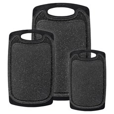 bella cuisine 黑色大理石紋雙面砧板3件組, 1套, 砧板 S + M + L