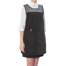 예경 전면 지퍼 포켓 망사 원피스 앞치마 대 PO-800, 검정색(PO-8006), 1개