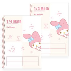 三麗鷗角色 4格練習本, 2個, 美樂蒂