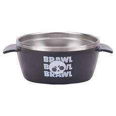 LiLFANT 兒童用 荒野亂鬥 Kurly 洗碗機適用不鏽鋼碗, 1個, 炭灰色