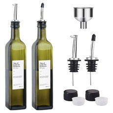 mir Oilock 玻璃分裝油瓶 橄欖綠, 2個, 500ml