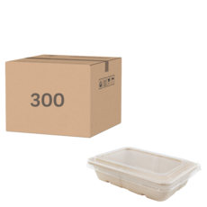 ONEFU 植纖方形餐盒 500ml, 6包, 50個