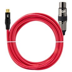 HDtop RCA 母 TO XLR 母 連接線 紅色 HT-TP2086, 1個, 15m
