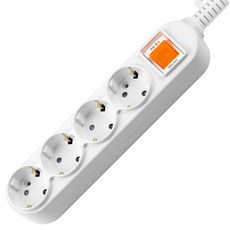 Daehan E Light 主開關4孔延長線 DHM-G4C, 1個, 1.5m, 白色