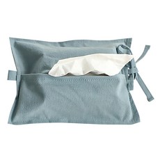 E.City 自然時光可水洗棉紙巾袋, 藍色