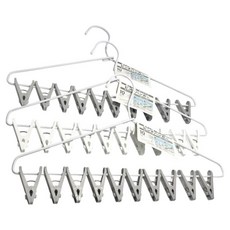 KOKUBO 小久保 衣架 + 10P夾 3854, 顏色隨機, 3組