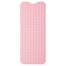 新錸家居 浴室吸盤防滑墊 長形地墊, 1個, 粉紅色