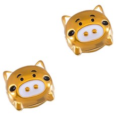 KODACHIEF 멋진 다채로운 목걸이 펜던트 DIY 10 x 9.25 mm, 피그화이트, 2개