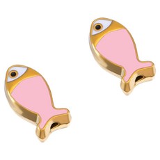 KODACHIEF 멋진 다채로운 목걸이 펜던트 DIY 7.3 x 13.8 mm, 피쉬핑크, 2개