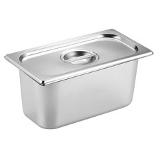 Balunfini 強化不鏽鋼方盤收納容器, 1個, 主體 + 蓋子