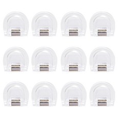 Mungudam 多功能半月形折疊D型夾 01 透明色, 小, 1個, 12入