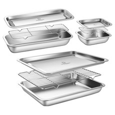 WAGENSTEIGER 無研磨劑不鏽鋼方形託盤模組 1號 + 2號 4號 套組, 1套, 方形托盤模組 1號 + 2號 + 4號