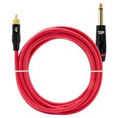 HDtop RCA 公 TO 5.5 單聲道 公 連接線 7m, 紅色, 1個, HT-TP2142