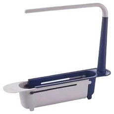小麥購物 水槽伸縮瀝水架, 1個, 藍色