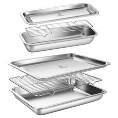 WAGENSTEIGER 無研磨劑不鏽鋼方形託盤模組組, 1套, 方形托盤模組 2號 + 4號