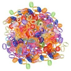 문구담 팔찌만들기 토이체인 휴대폰 스트랩 비즈 액세서리 세트 02 투명도톰체인 15 x 10 mm, 혼합색상, 1세트