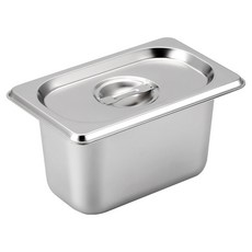 Balunfini 強化不鏽鋼調理盆保鮮盒, 1個, 本體 + 蓋子