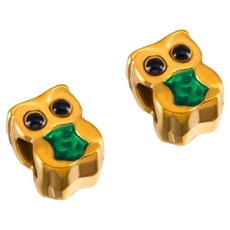 KODACHIEF 멋진 다채로운 목걸이 펜던트 DIY 8.5 x 11 mm, 부엉이, 2개