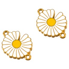 KODACHIEF 멋진 다채로운 목걸이 펜던트 DIY 14.75 x 19.8 mm, 데이지, 2개