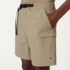 K-WAY 男款登山防水布附腰帶短褲 Y232EMN381