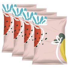 iRoom 免抽氣兩用壓縮收納袋 果繪款 平面, 1組, 4個