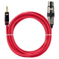 HDtop 3.5 立體聲 TO XLR 母 麥克風線 5m, 紅色, 1個, HT-TP1751