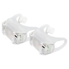트레벨로 LED 실리콘 자전거 라이트 후미등 2p, 화이트, 1개
