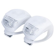 LED 실리콘 자전거 전조등, 화이트, 2개