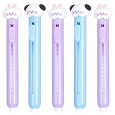 핑크풋 피규어 슬라이드 지우개 2탄 2종 x 2p + 랜덤 발송 1p 세트, 혼합색상, 1세트