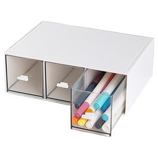 주앤지 다용도 데스크 미니 수납 정리함 C타입 3칸, 1단