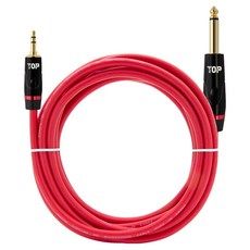 HDtop 3.5 立體聲 TO 5.5 單聲道連接線 30m, 紅色, 1個, HT-TP1727
