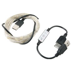 Coms Coms USB LED燈線 可調節速度亮度 線長10m 氣氛彩色燈 情境燈 聖誕樹裝飾 DIY燈串 BB3, 1個, YELLOW(BB393)