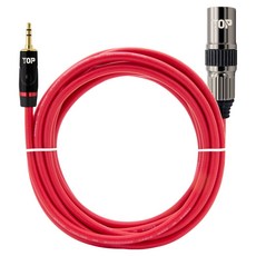 HDtop 3.5 立體聲轉XLR公頭麥克風線 5m, 紅色, HT-TP1765, 1個