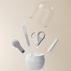 아이끌레 투명 네일케어 손톱깎이 5종 세트, 화이트그레이, 1세트