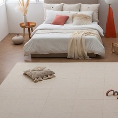 아가앤매트 유아용 TPU 시공매트 50 x 50 x 2.4 cm 거실확장형 방문설치, 크림마블, 110개, 26~30평형 거실+복도