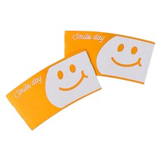 Inp 微笑設計紙杯套 98pi 黃色, 1個, 100入