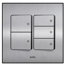 winners Bello 2個用開關 5孔 銀色, 1個