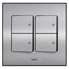 winners Bello 2個用開關 4孔 銀色, 1個