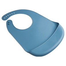 노인 성인용 방수 실리콘 턱받이, 블루, 1개