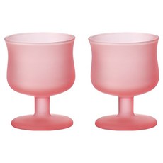 프렌치마르스 무광 그라데이션 컬러 고블렛잔 MMM3045, 핑크, 2개