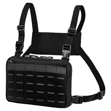 BM 軍事風路亞釣魚裝備前置包, 黑色