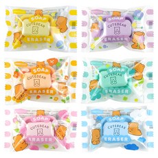 pinkfoot 1000肥皂橡皮擦 6種, 1套, 混色